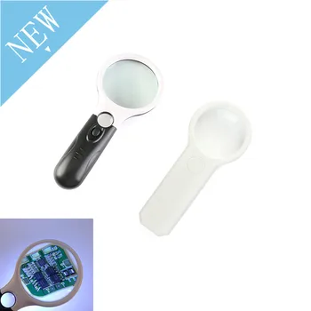 

Illuminated Magnifier Microscope Magnifying Handheld 3X Magnifier HD with LED optical glass UV Reading Map Newspaper Repair Tool