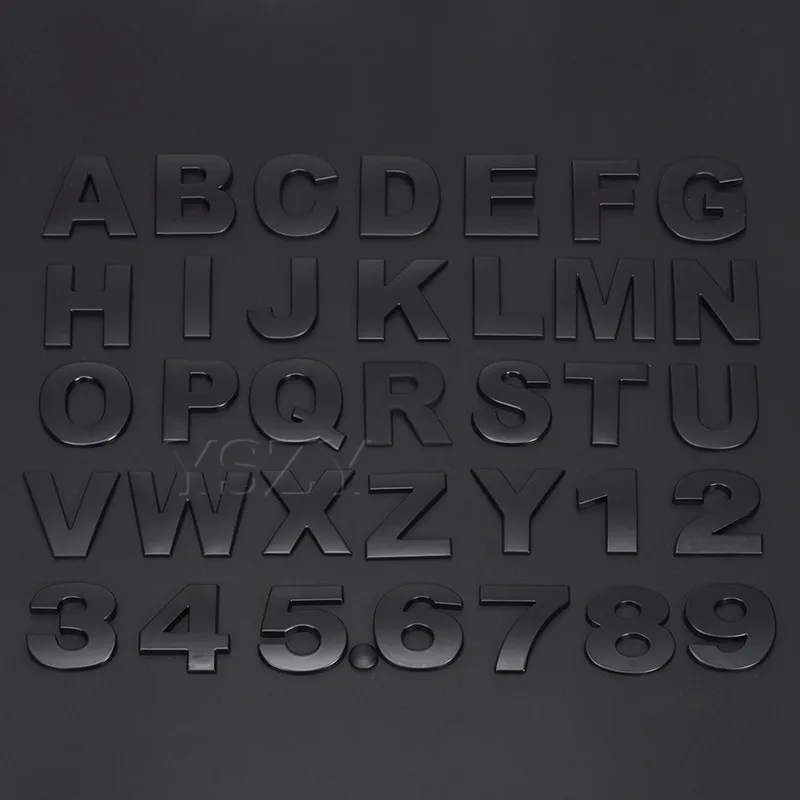 DIY 45 мм наклейки для автомобиля цифры буквы Цифровой алфавит эмблемы для BMW Audi Ford Toyota Honda Nissan Focus автостайлинг