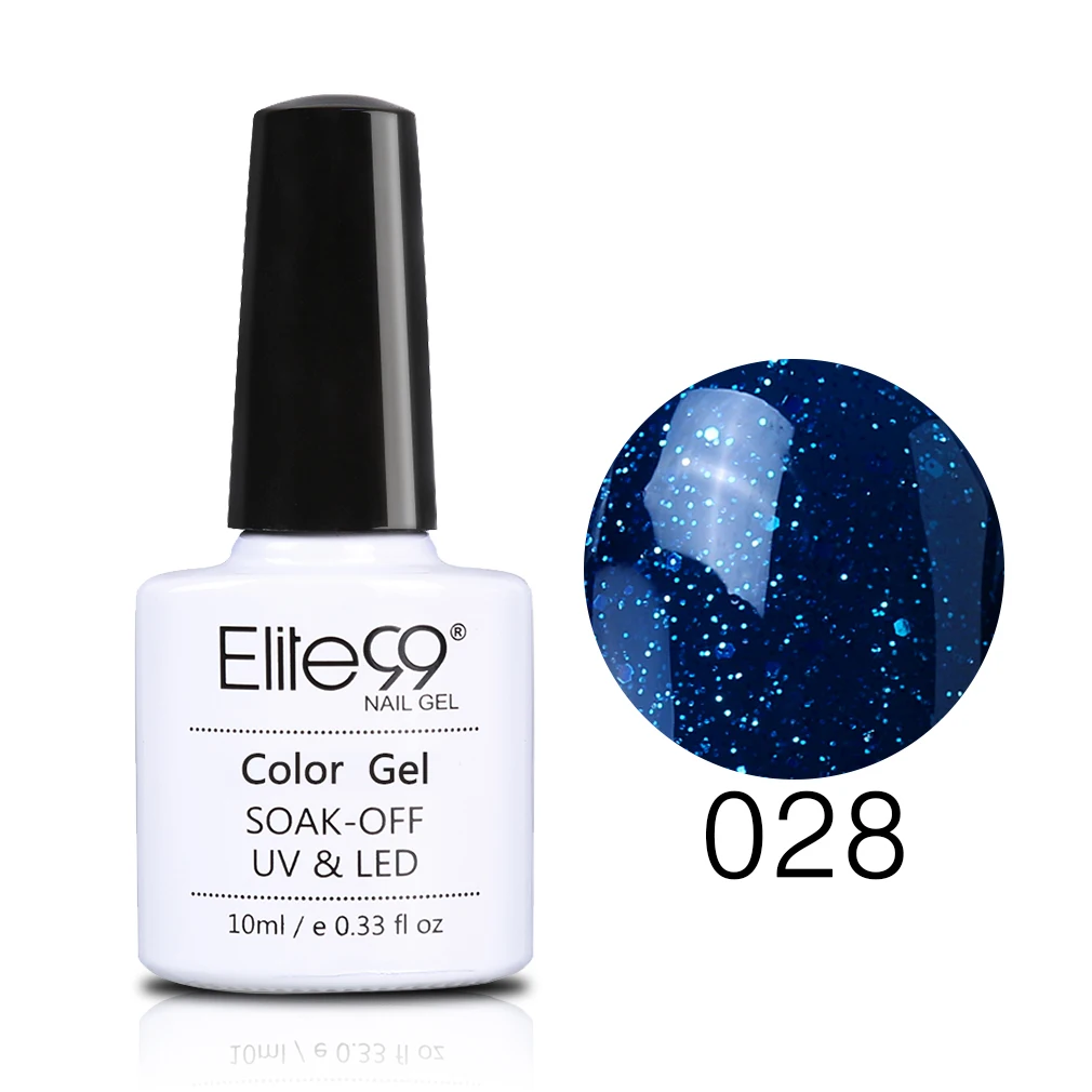 Elite99 10 мл синий цвет серии УФ-гель для ногтей верхнее Базовое покрытие необходимо отмачивать гель-лаки для ногтей 36 великолепный цвет для избранного - Цвет: BU028