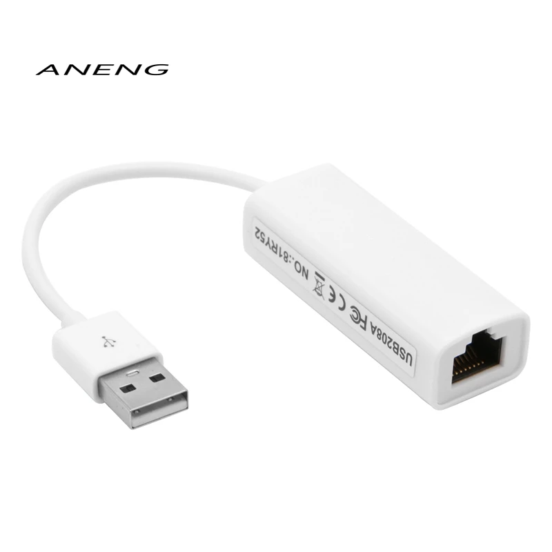

ANENG USB 2.0 Ethernet adapter 10/100 Mbps to RJ45 Lan Network Ethernet Adapter Card For Mac OS Android Tablet PC Win 7 8 XP