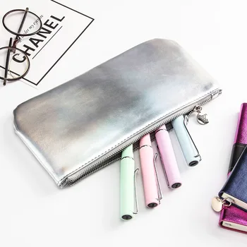 

METALLIC pouch Collection Small Pouch Pencil Bag Stationary Pencil Case Etui Penal