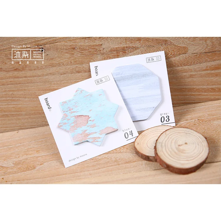 30 Sheets/pack Colorful Wood Kawaii Creative Bookmarks Stickers Memo Pad Sticky Notes Cute Stationery | Канцтовары для офиса и