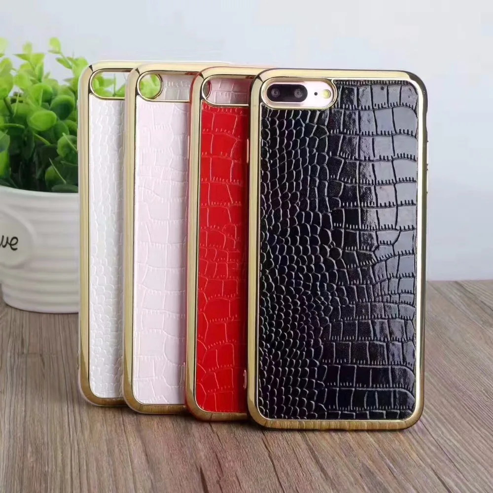 Luxury 4D Plating TPU Soft Deluxe Leather Mobile Phone Bag Case for