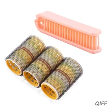 4 шт./компл. DIY челка щипцы для завивки волос Профессиональный парикмахерский инструмент Портативный прямые волосы расческой воздушные челки роликовые бигуди для волос пушистые зажимы