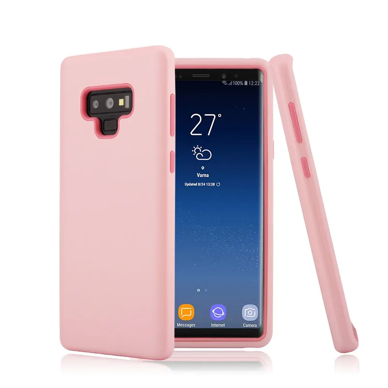 

For Samsung Galaxy note9 s9 s9plus Silicon 360 Degree Shockproof Case Solid Matte Anti Knock Hybrid Armor Full-Body Protection