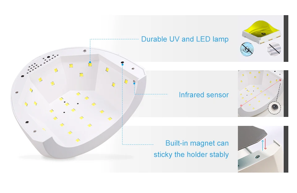 Azure beauty лампа для ногтей Sunone Сушилка для ногтей 24 Вт/48 Вт для УФ светодиодный Гель-лак для ногтей машина отверждения всех гель-лаков инфракрасный датчик