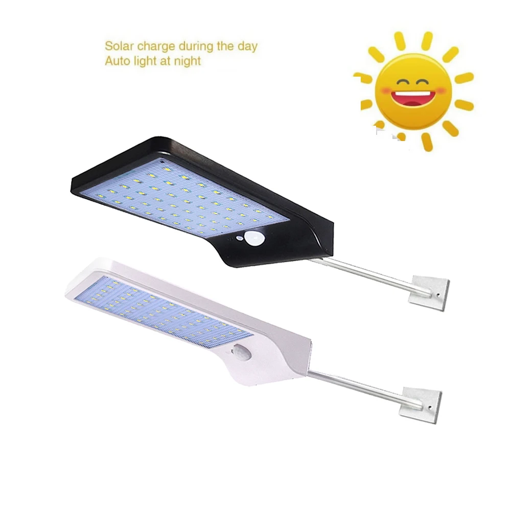 

48/36 LED Solar Street Garden Security light Solar Motion Sensor Energy Saving Waterproof Outdoor 3 working mode w metal pole