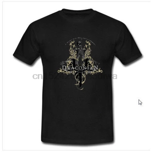DRACONIAN Concert Band Tee Cotton Tshirt Black New Mens T shirt Size S ...