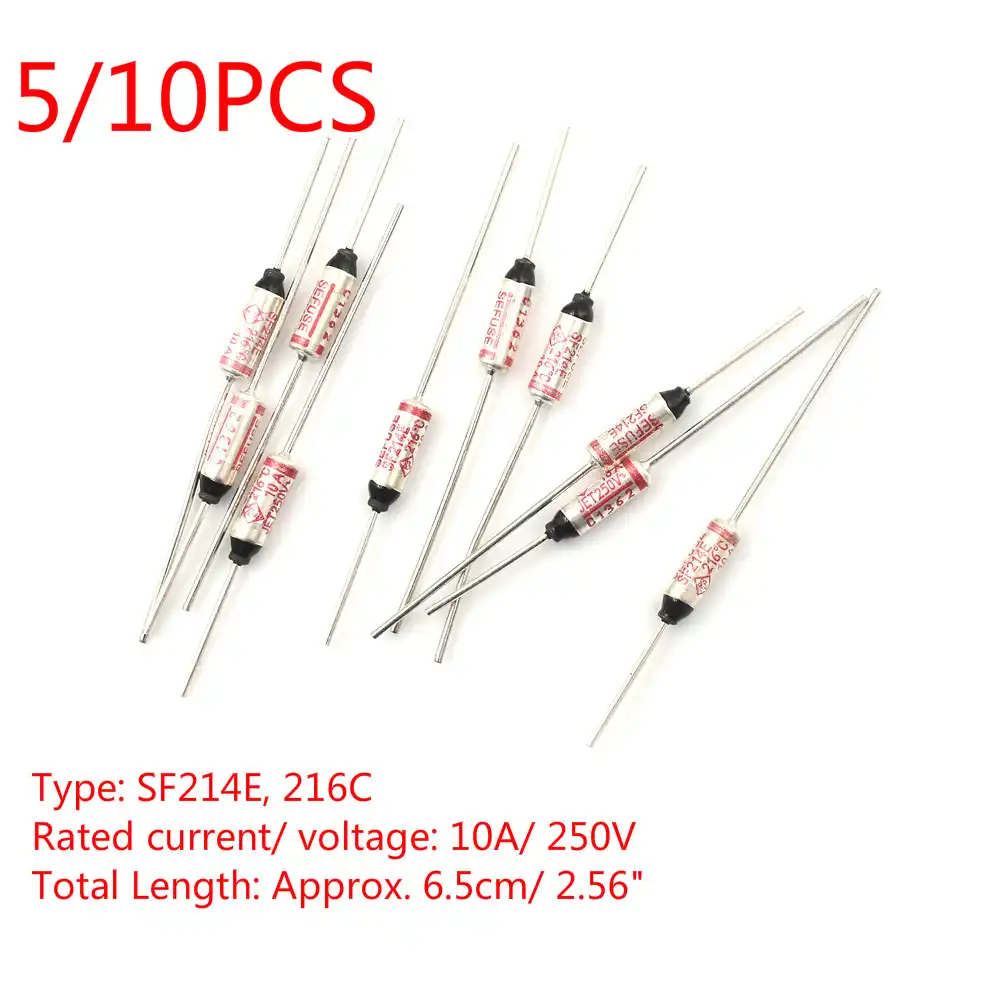 5 pieces Thermal Fuse tf210 ° C 250v 10a PCE