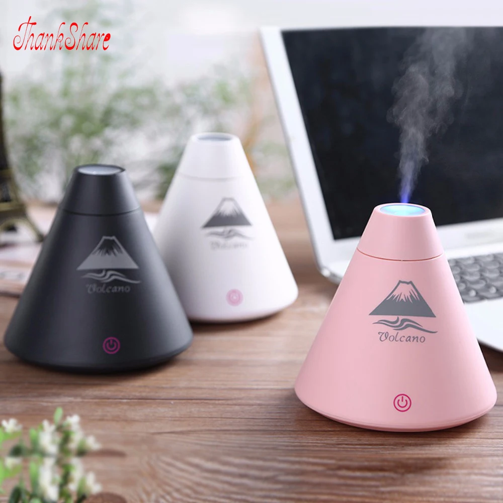 

Volcano Humidifier Mini USB Ultrasonic Humidifier Air Aroma Diffuser Mist Maker Air Purifier Mist Diffusor Office Home and car