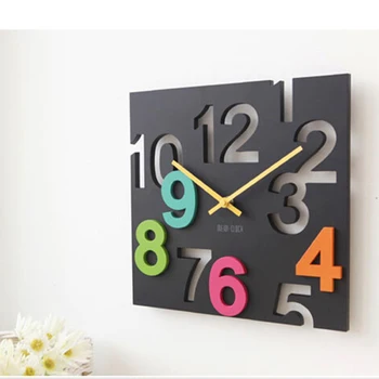 Moda Appeso Orologio Da Parete Design Moderno 3D Novità Silenzioso Europa Style Hollow Design Tavolo Orologi Da Parete Home Decor 30 cm