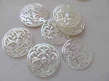 

Mop shell top quality 12pcs 17-25mm Genuine MOP Shell ,Pearl Shell Pink balck white filigree Carved spacer beads