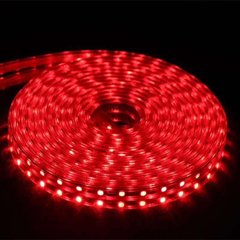 Red SMD 5050 AC 220 В Светодиодная лента для улицы Водонепроницаемая 220 В 5050 в 220 В Светодиодная лента 220 В SMD 5050 Светодиодная лента 1 м 2 м 5 м 10 м 20 м 25 м 220 В - Испускаемый цвет: Red