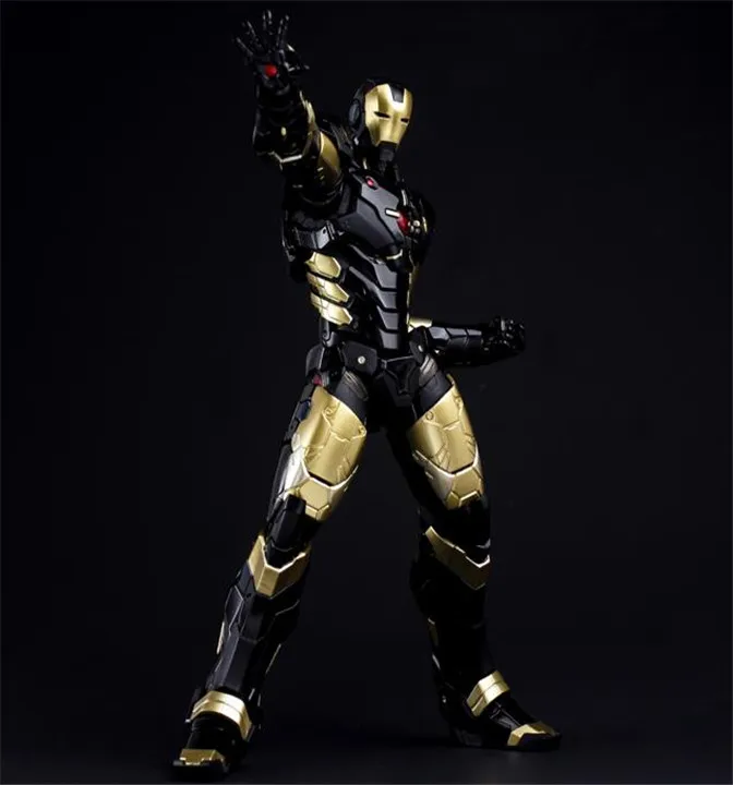 

HC Iron Man Mark MK 42 BLACK GOLD with LED Light PVC Action Figure Collectible Model Toy 28cm