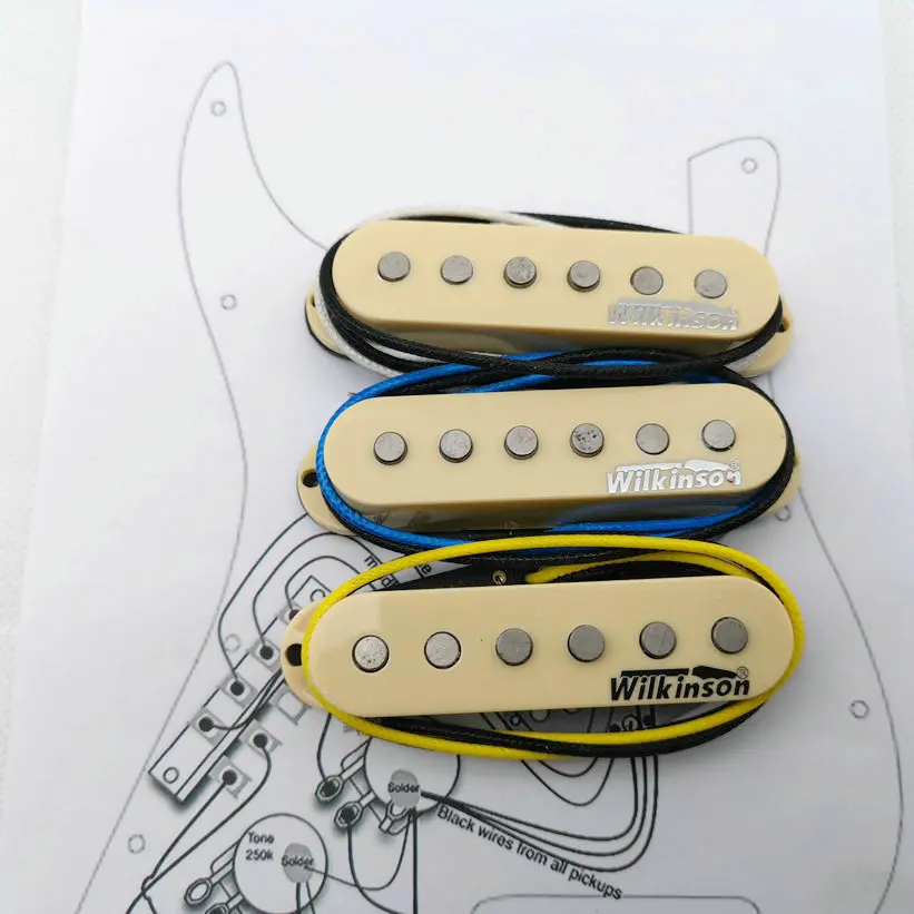 Wilkinson WVH Alnico5 звукосниматели SSH Humbucker Eleciric гитарные звукосниматели 1 комплект - Цвет: SSS