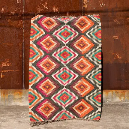 Индийский килим ручной работы джутовый и шерстяной напольный коврик для гостиной спальни ковер геометрический современный коврик дизайн богемский стиль - Цвет: B