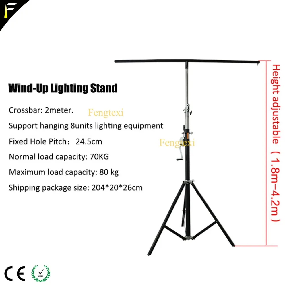 Stage LED Par Can Light Foldable Tripod Wind Up Stand Light Tripod Bracket with Single/Double Crossbar Hanging 8 Lights Holder Stage LED Par Can Light Foldable Tripod Wind Up Stand Light Tripod Bracket with Single/Double Crossbar Hanging 8 Lights Holder