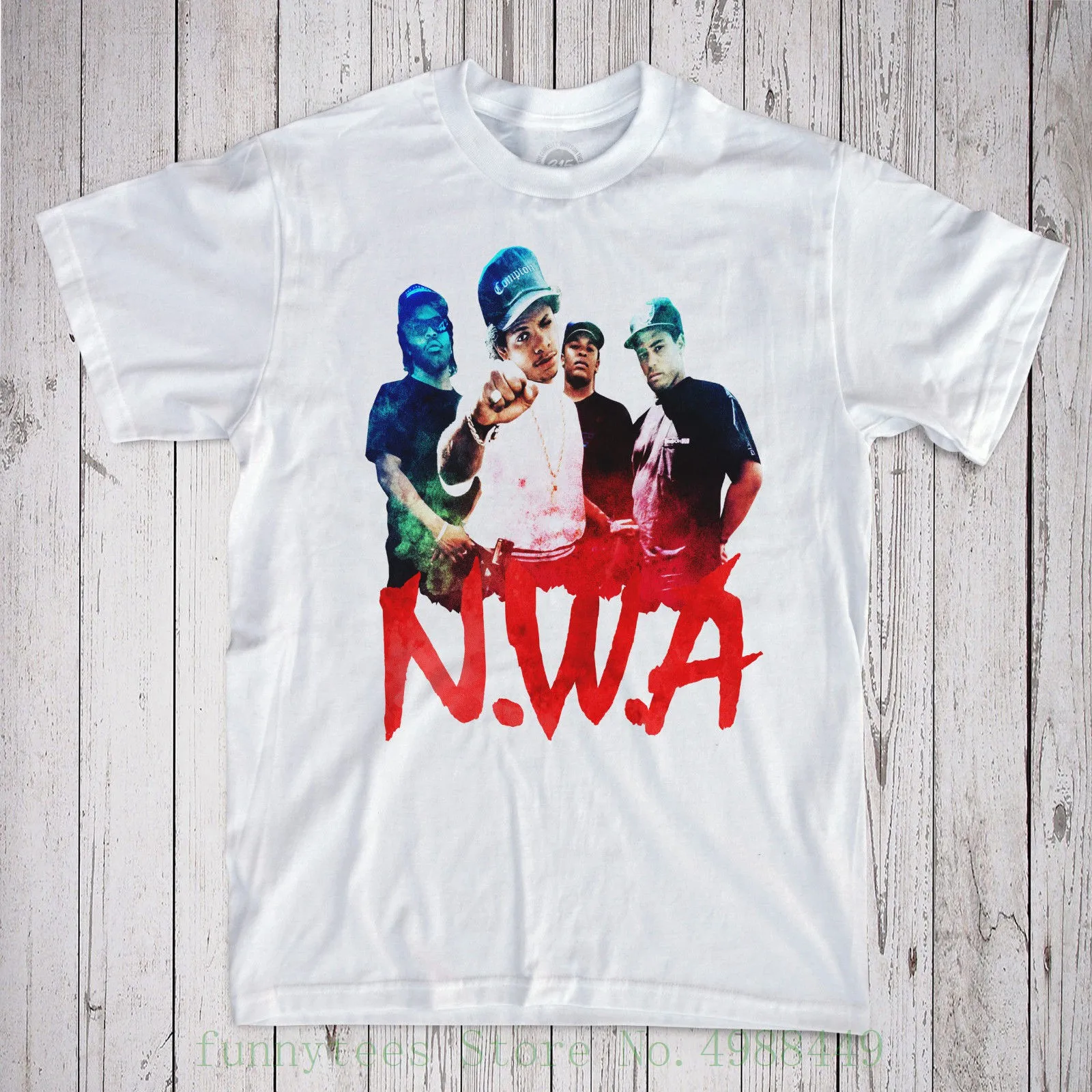 

90's Hip Hop Sytle Nwa T Shirt Featuring Eazy - E , Dr Dre And Ice Cube 2019 New Men T-shirt
