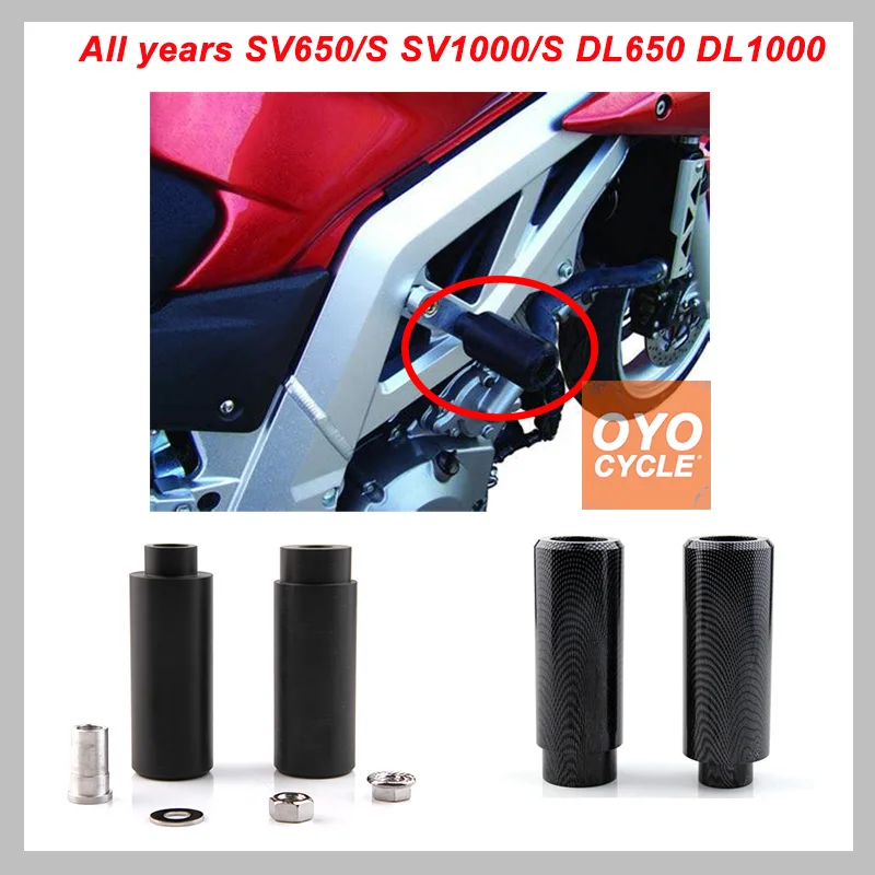 No Cut Frame Slider Pad For Suzuki SV650 SV650S SV1000 SV1000S DL650