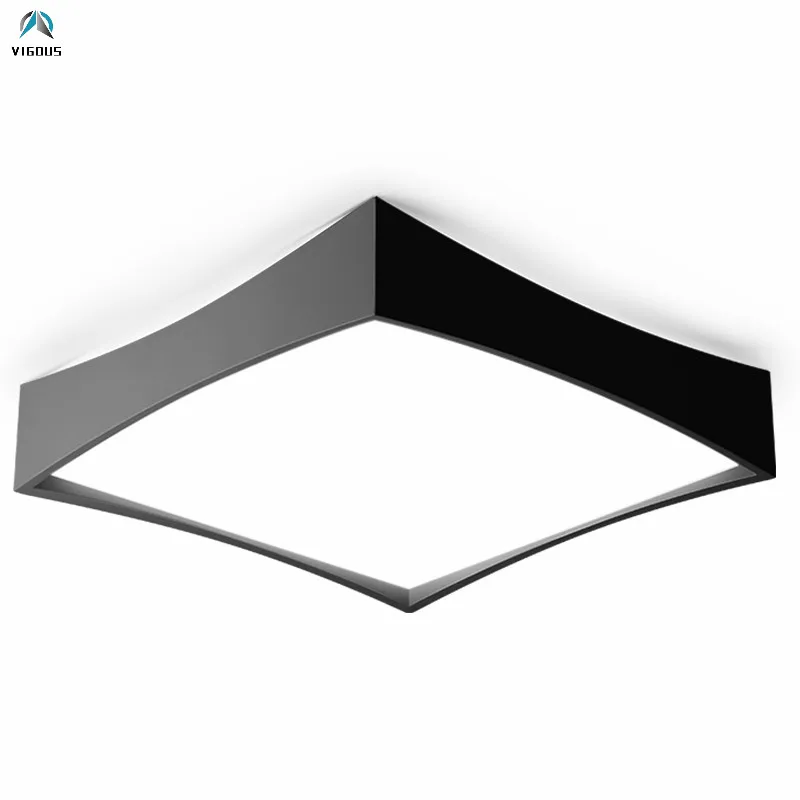 

Modern Square Led Ceiling Lamp Bedroom Paint Metal Lustre Luminaria Ceiling Lighting Fixtures Minimalism Led Light Fixtures