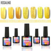 Розалинд гель 1 S желтый бриллиант Цвет блеск ногтей гель для ногтей UV Led УФ гель Лаки Soak Off лак для ногтей база Топ