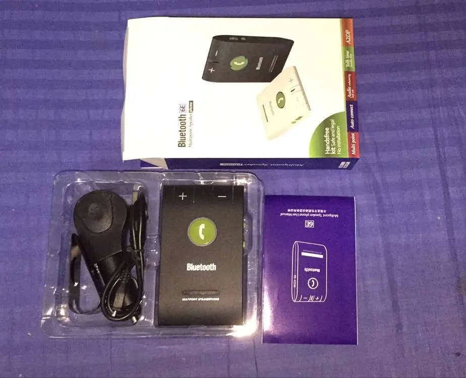 Car Kit Bluetooth V4.0 Speakerphone6E Handsfree Multifuctional Wireless