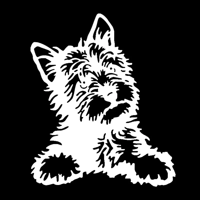 12 7*15 2 см Виниловая наклейка Yorkie Dog милые водонепроницаемые автомобильные