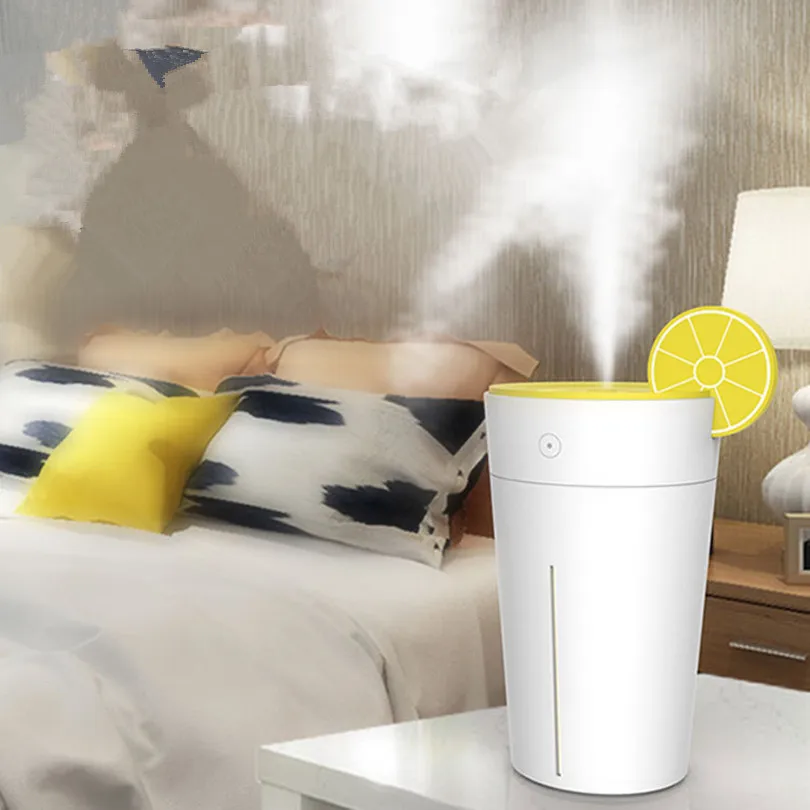 Portable Aroma Diffuser 200ml 5V Lemon Cup USB Ultrasonic Humidifier Mini Mist Maker Air Diffuse 3 color Small Volume portable folding pu cup pink 200ml