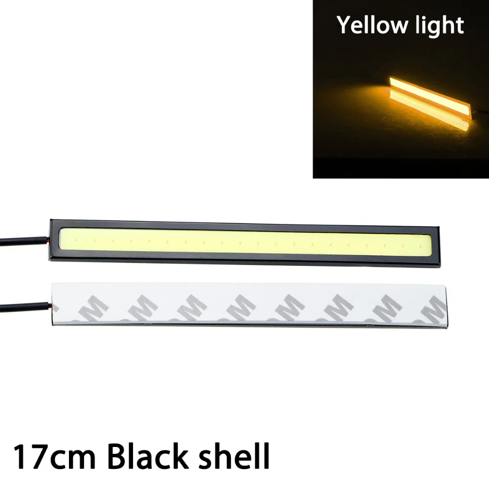 2 шт. Автомобильный светодиодный дневные ходовые огни ультра яркий DC 12 В 17 см водонепроницаемый авто DRL COB вождения Противотуманные фары DHO DRL
