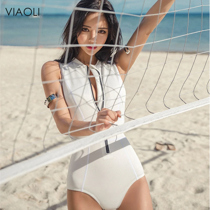 

New Ladies One-piece Front Zipper Swimsuit Professional Racing High Quality Swimsuit Swimming Ladies Sexy Tights Unique Design