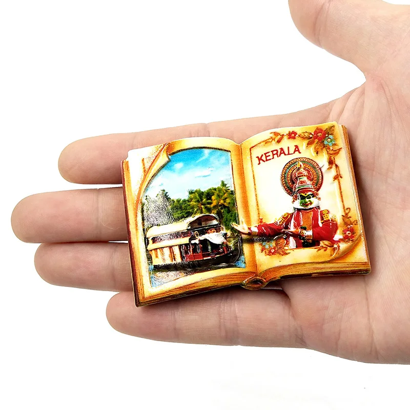 Индия Керала ремесло магнит на холодильник для детей сувенир туризма фотополимерные наклейки на холодильник магнитные домашние декоративные фигурки