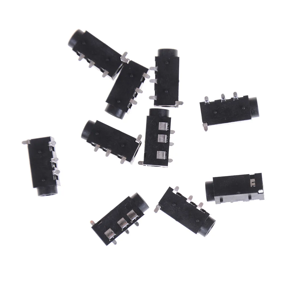 

10Pcs/lot PJ-320D 4 Pins SMD 3.5mm Female Headphone Jack Connector PCB Mount Wholesale