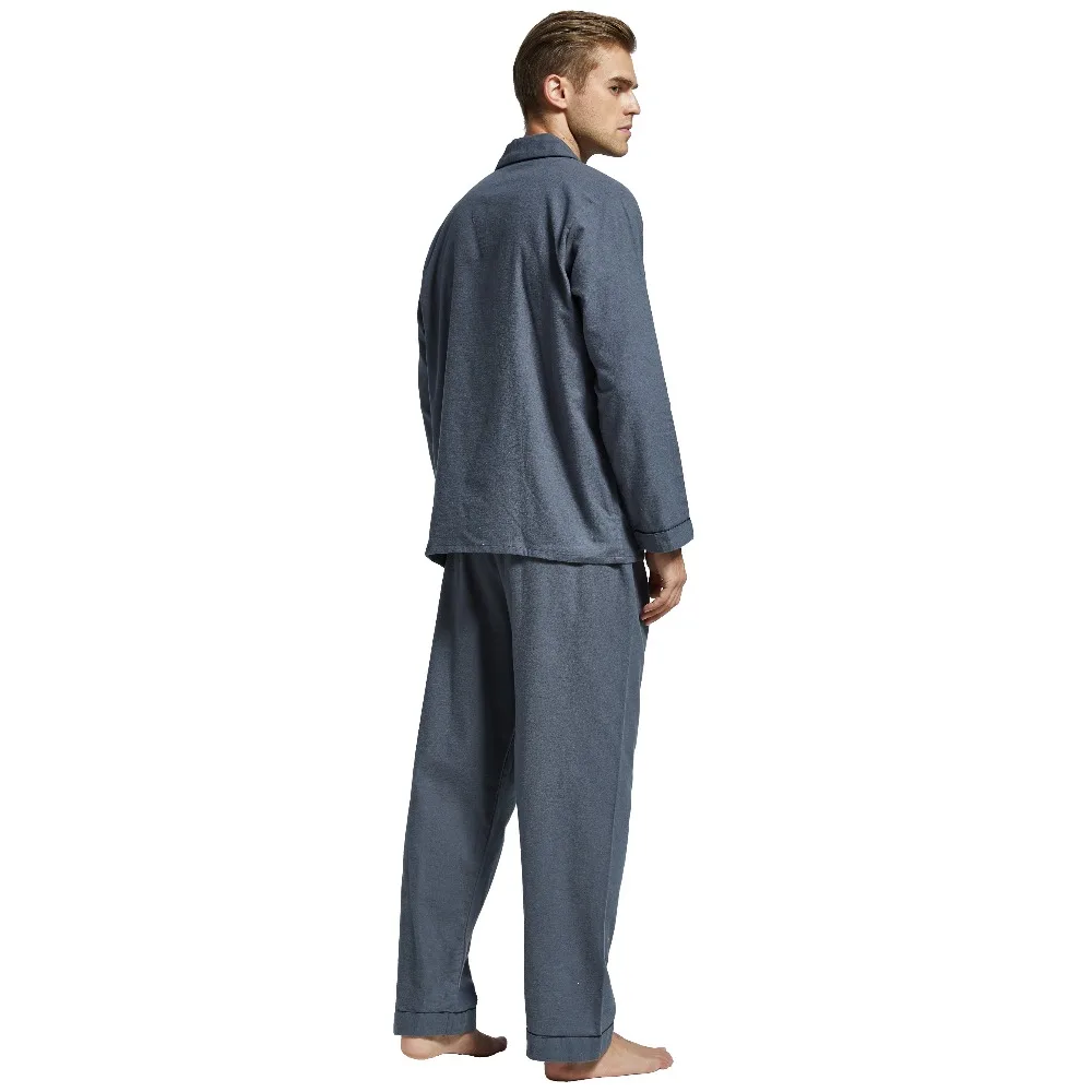 Tony& Candice зимняя Пижама; одежда для сна Для мужчин пижамы фланелевые теплый пижамный комплект мужской ночной рубашке с длинными рукавами, хлопок Повседневное пижамы для дома