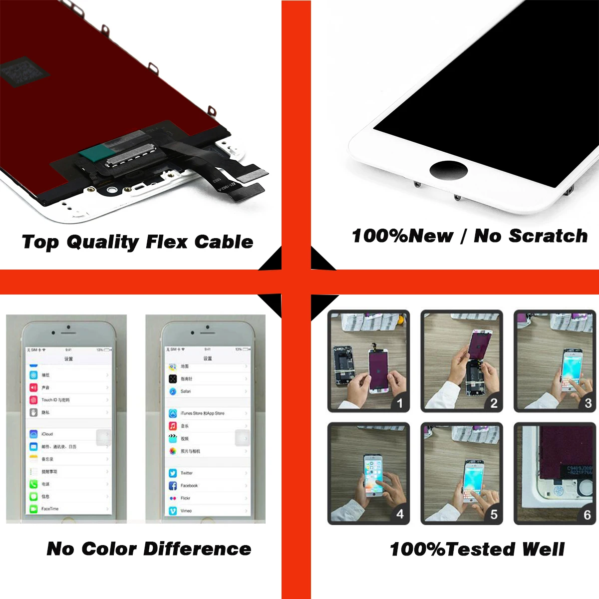 ЖК дисплей 5 дюйма для iPhone 6 Plus 6SP 7 8P сенсорный экран дигитайзер панель в сборе