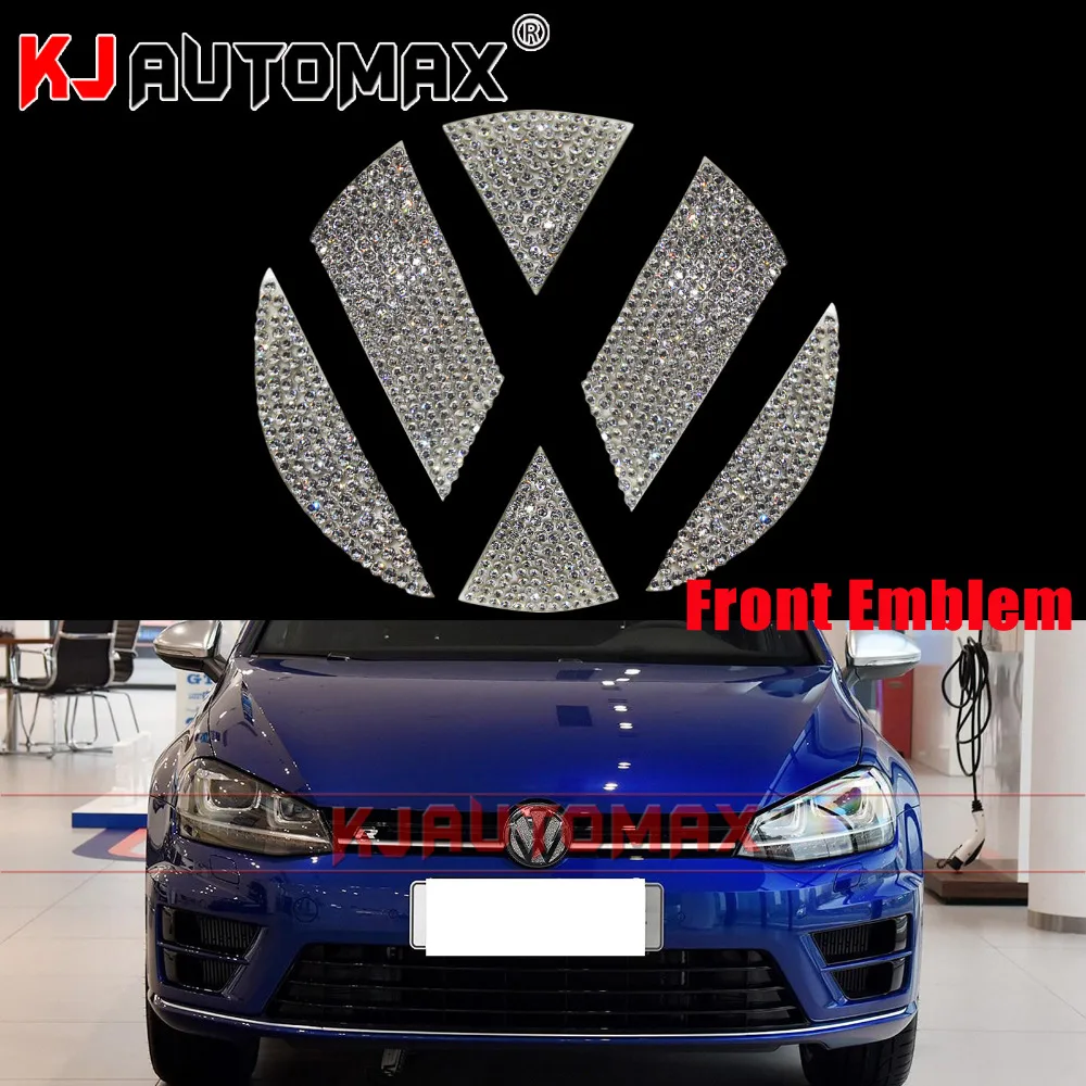 KJautomax год 15 18 для VW Golf Передняя Эмблема Sitcker Блестящий горный хрусталь эмблема