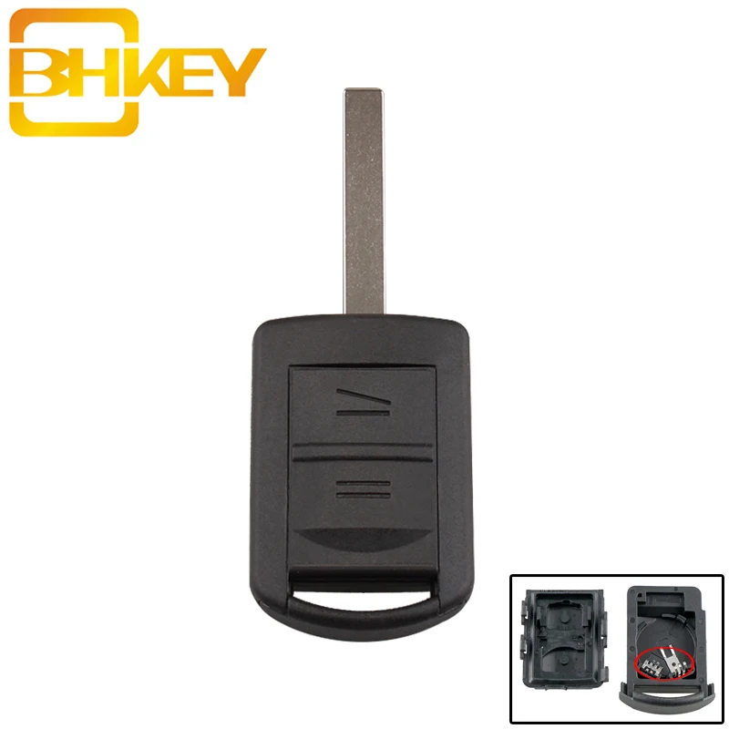 BHKEY 2 кнопки HU46/YM28/HU43/HU100 лезвие дистанционного ключа автомобиля оболочки для Vauxhall Opel Corsa Agila Meriva комбинированный автомобильный чехол для ключей