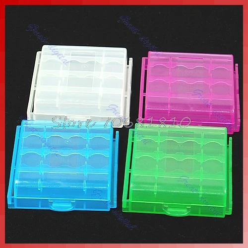 

4 x Hard Plastic Case Holder Storage Box For AA AAA Battery