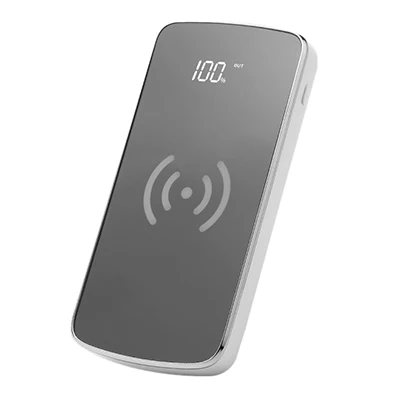 Qi Беспроводное зарядное устройство 2 USB power Bank 30000 мАч портативный Быстрый внешний аккумулятор Qi зарядная подставка для iPhone 8 X XS Max XR samsung S9 S8 - Цвет: WHITE