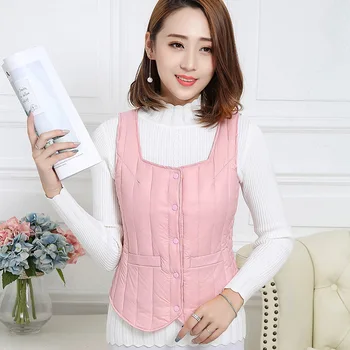 

#0729 2020 Autumn Winter Women's Vest Short Slim Waistcoat Femme Candy Color Veste Thin Plus Size Vest Female Sleeveless Coat