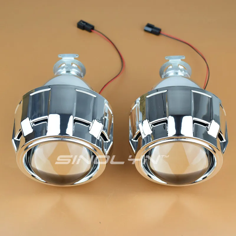 Sinolyn H4 H7 Фары линзы Биксенон проектор комплект 2,5 металлические линзы автомобильные лампы аксессуары для модификации DIY H1 HID ксеноновая лампа