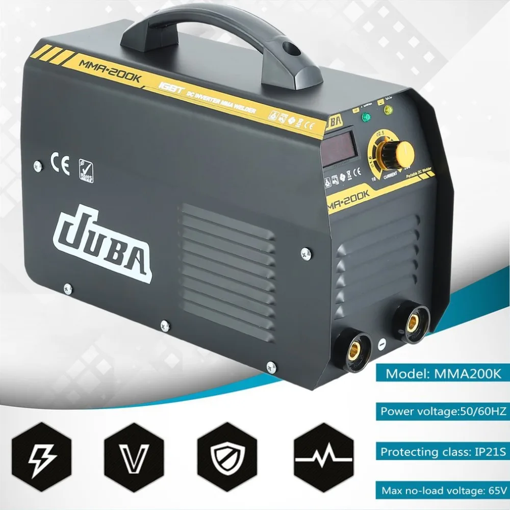 

MMA-200 Inverter Welding Machine Professional Weld Equipment Durable IGBT MMA Welding Machine Metalworking Tool EU Socket