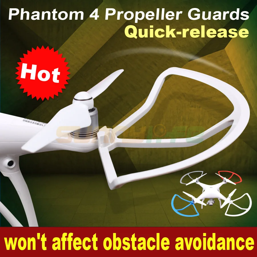 

1set Phantom 4 Quick-release Propeller Guards Protectors Shielding Rings Bumpers for DJI Phantom 4 PRO + V2.0 Fortress Design