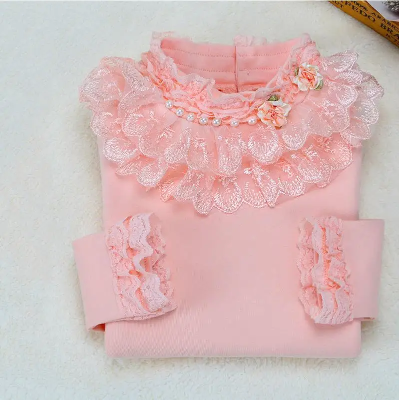 Вельветовая плотная зимняя рубашка для девочек футболка с длинными рукавами весенне-осенние модели, теплая рубашка для маленьких девочек - Цвет: 008