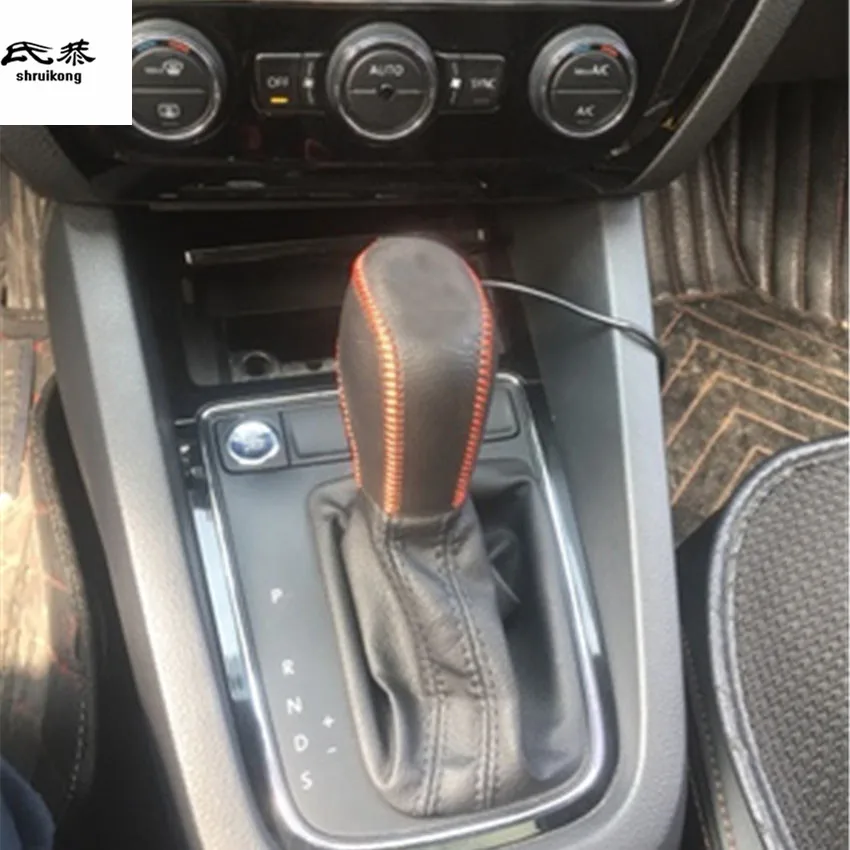 Чехол из натуральной кожи для ручного тормоза и стояночного AT / MT 2012 2018 Volkswagen VW JETTA