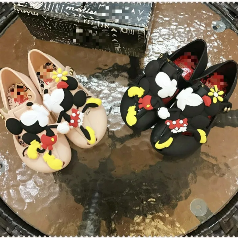 

EMS DHL Free Melissa Girls Sandals Jelly Cartoon Shoes Baby Girls Sandals Mouse Anti-Skid Melissa Beach Sandals Kids Shoes NEW!