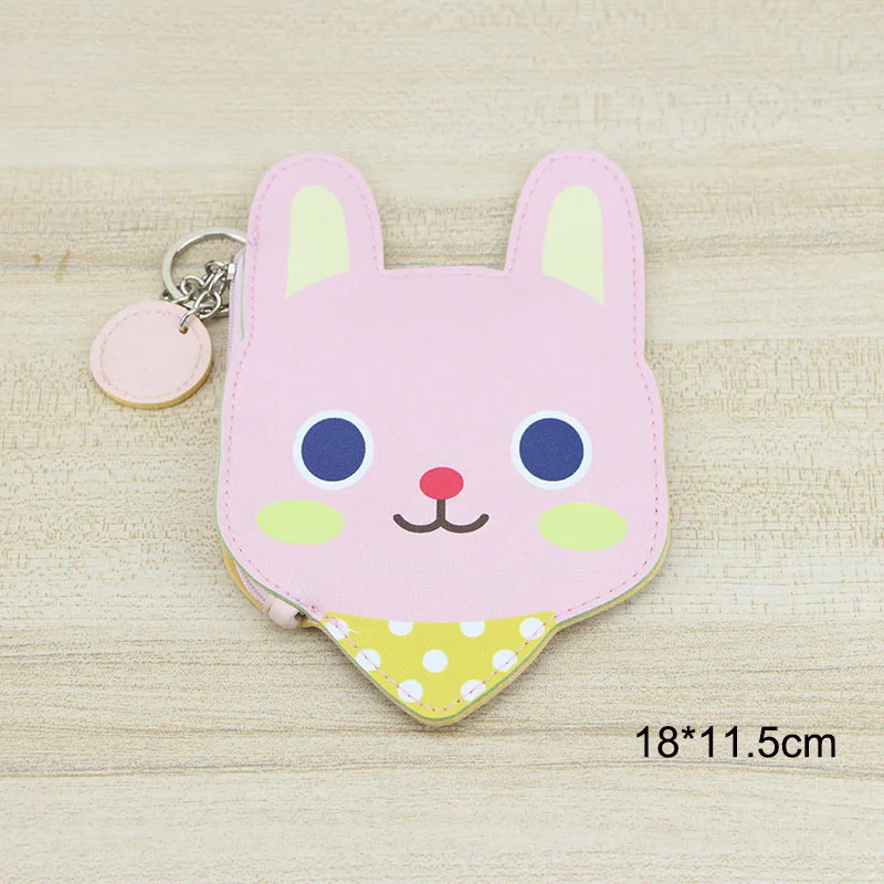 Kawaii/Новинка, Kawaii кошелек в форме животного для детей, детей, женщин, маленькая денежная сумочка для ключей, кошелек для карточек и монет с героями мультфильмов для девочек KB078 - Цвет: pink rabbit