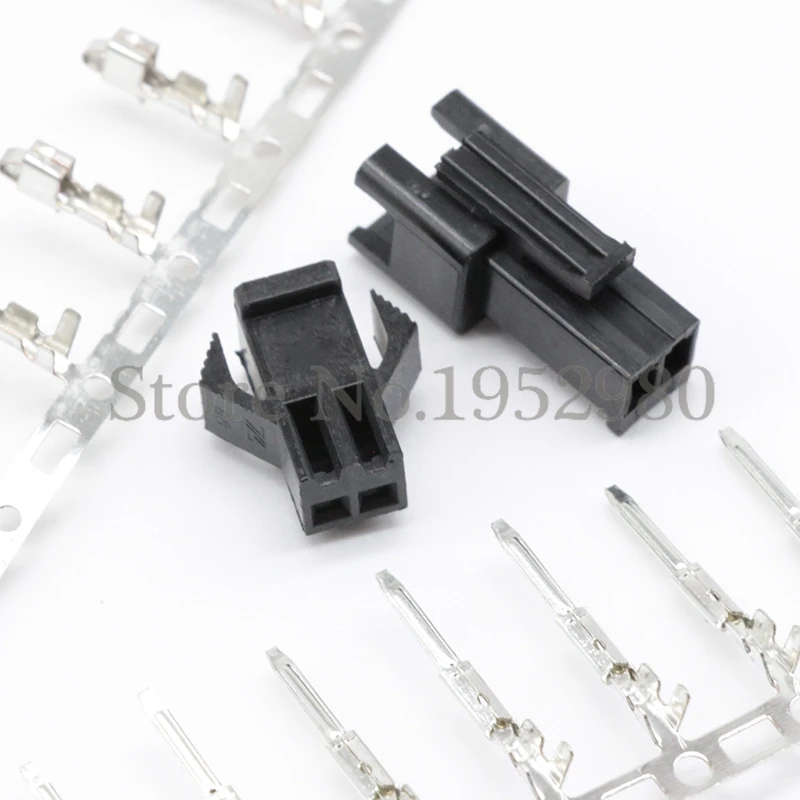 

100Set 2 Pin JST Connector 2.54mm Aeromodelling Electric Toy SM Connector Plug ( Terminal + Male + Female )