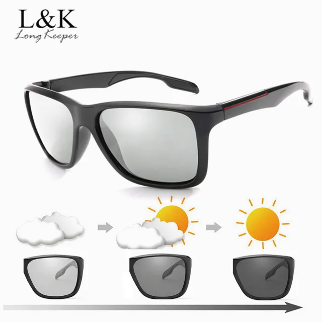 Longkeader бренд фотохромные поляризованные солнцезащитные очки для мужчин и женщин для вождения день и ночное видение солнечные очки оптика