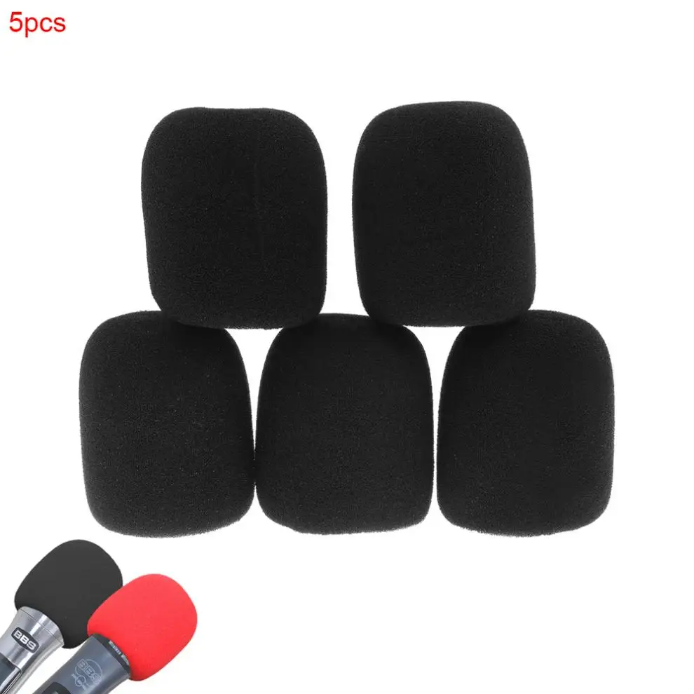 

5pcs! Universal Thickened Washable and Breathable Microphone Accessories Foam Cover Handheld Microphone Cover