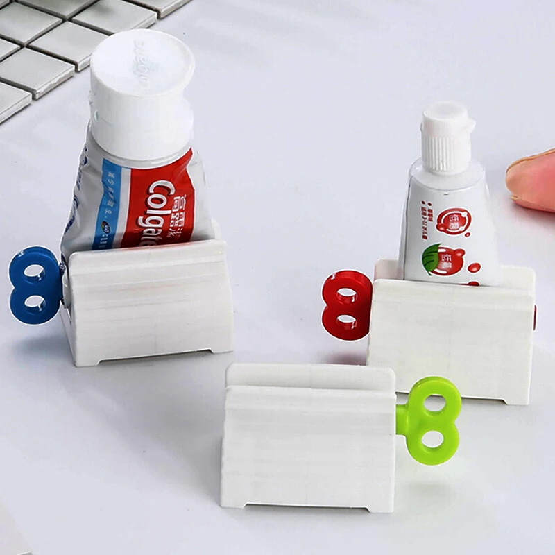 

Toothpaste Rolling Tube Toothpaste Squeezer Stand Holder Bathroom Accessories